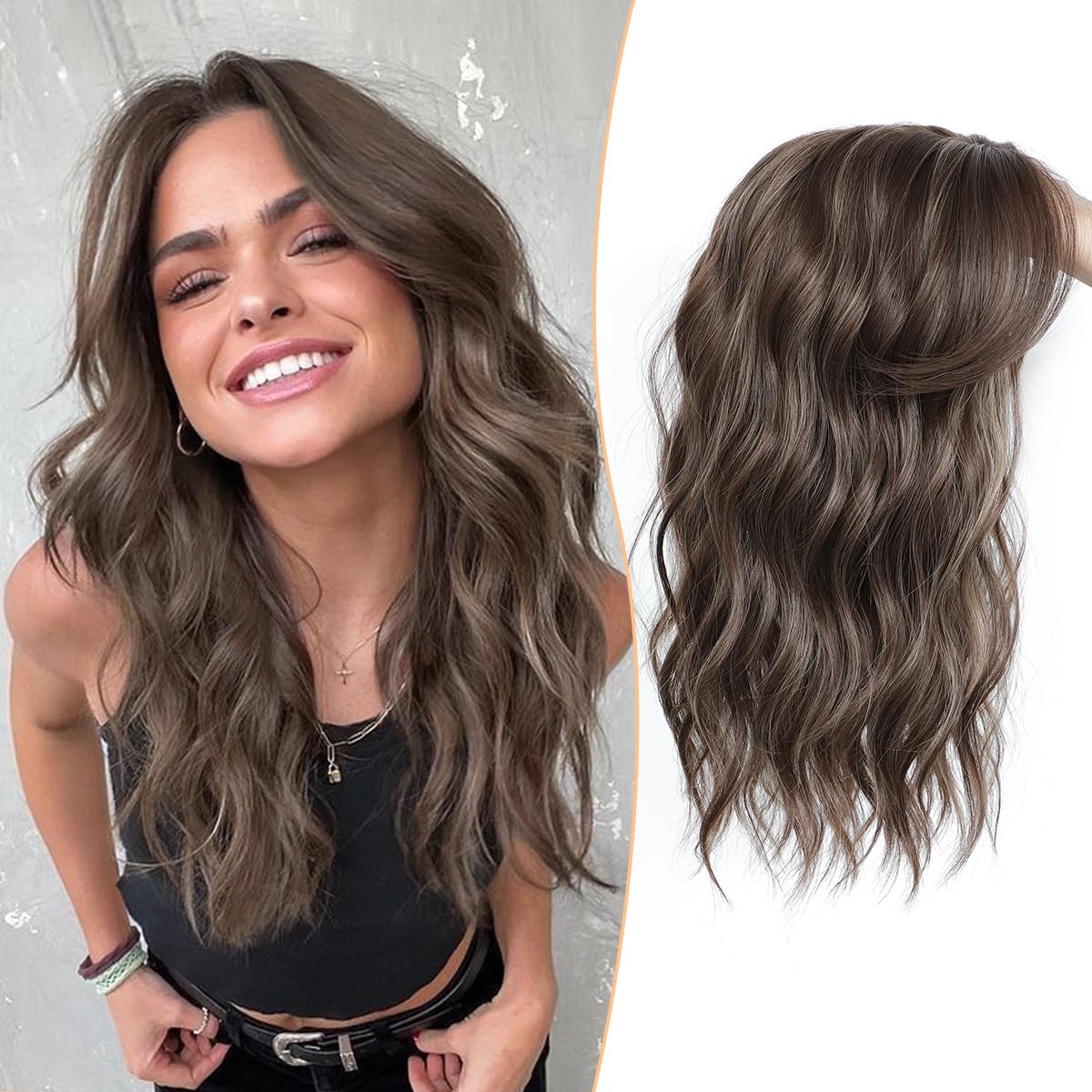 💎 Final Hours –💝2026 New Lightweight & Breathable Wavy Hair Topper
