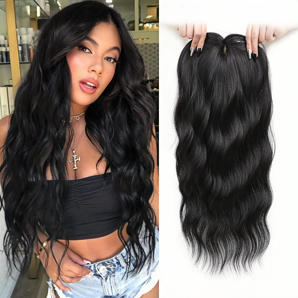 💎 Final Hours –💝2026 New Lightweight & Breathable Wavy Hair Topper