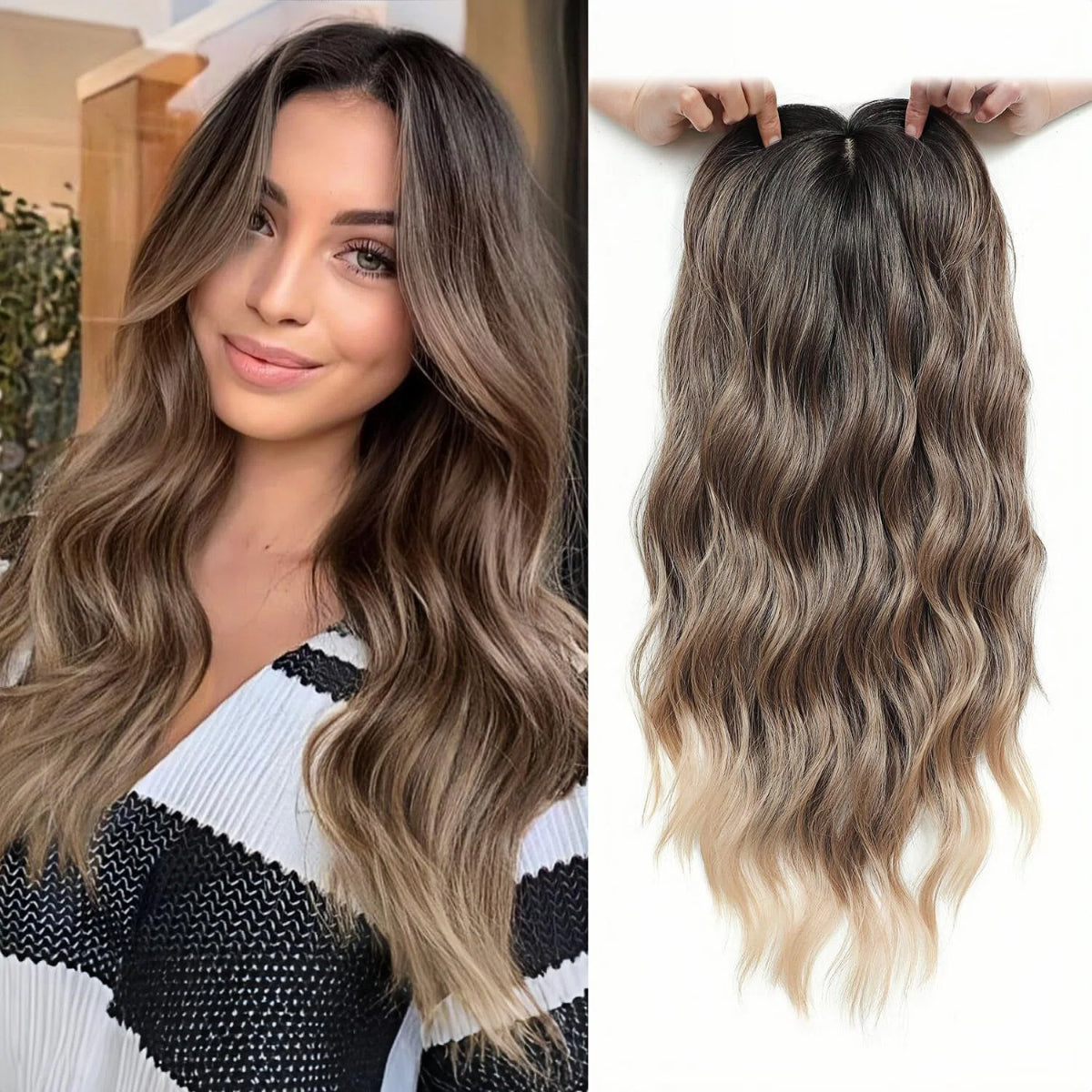 💎 Final Hours –💝2026 New Lightweight & Breathable Wavy Hair Topper