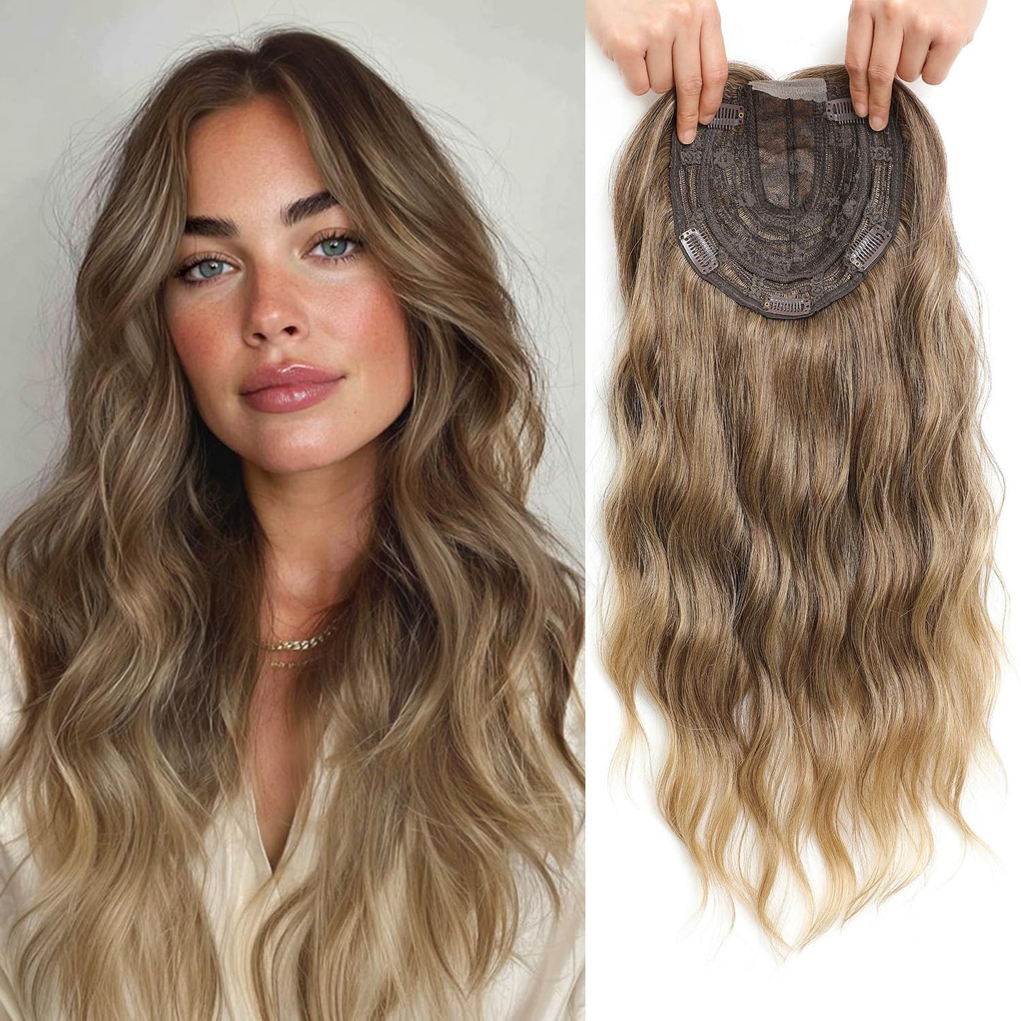 💎 Final Hours –💝2026 New Lightweight & Breathable Wavy Hair Topper
