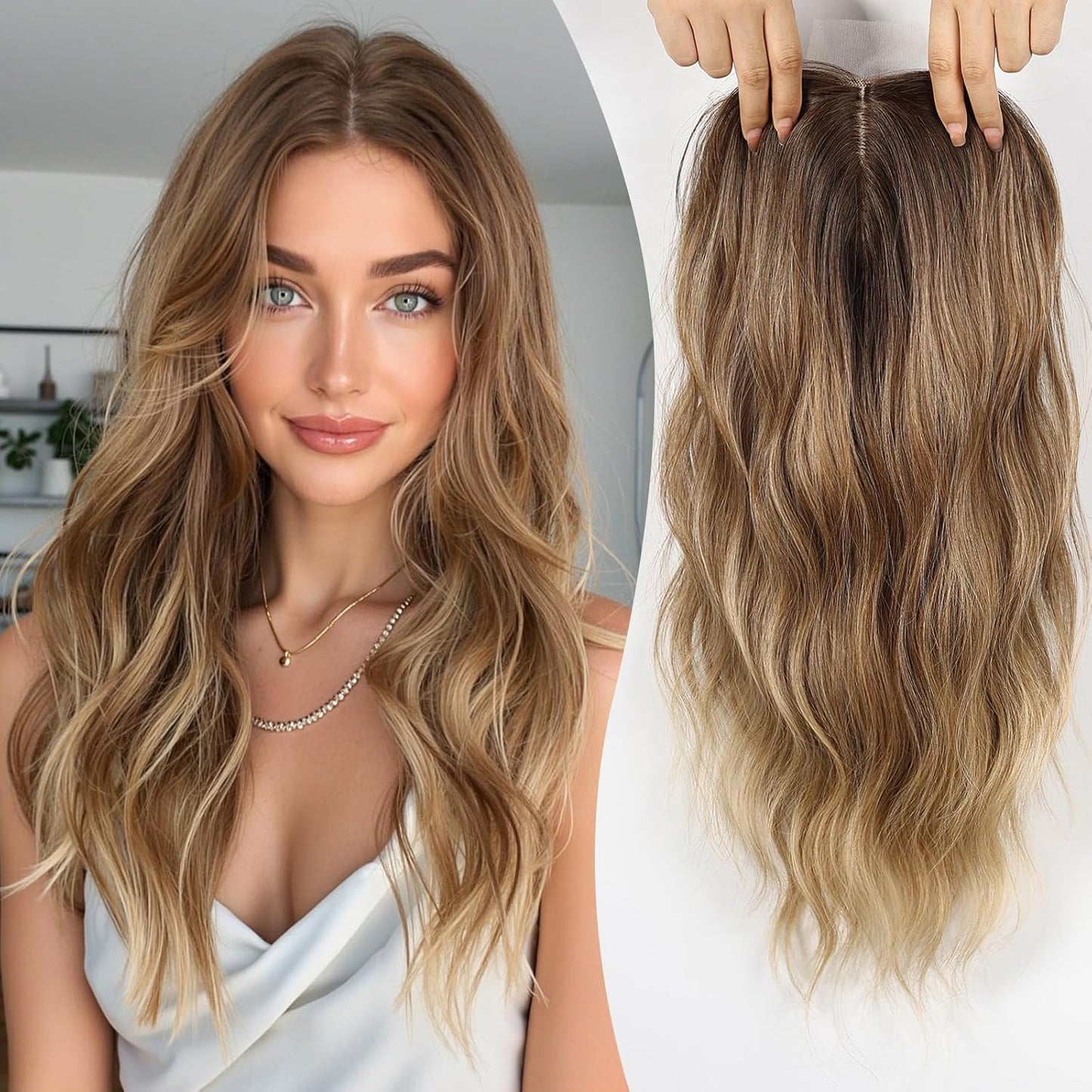 💎 Final Hours –💝2026 New Lightweight & Breathable Wavy Hair Topper
